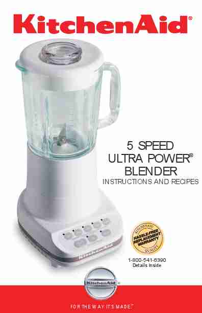KitchenAid Blender 5 SPEED ULTRA POWER BLENDER-page_pdf
